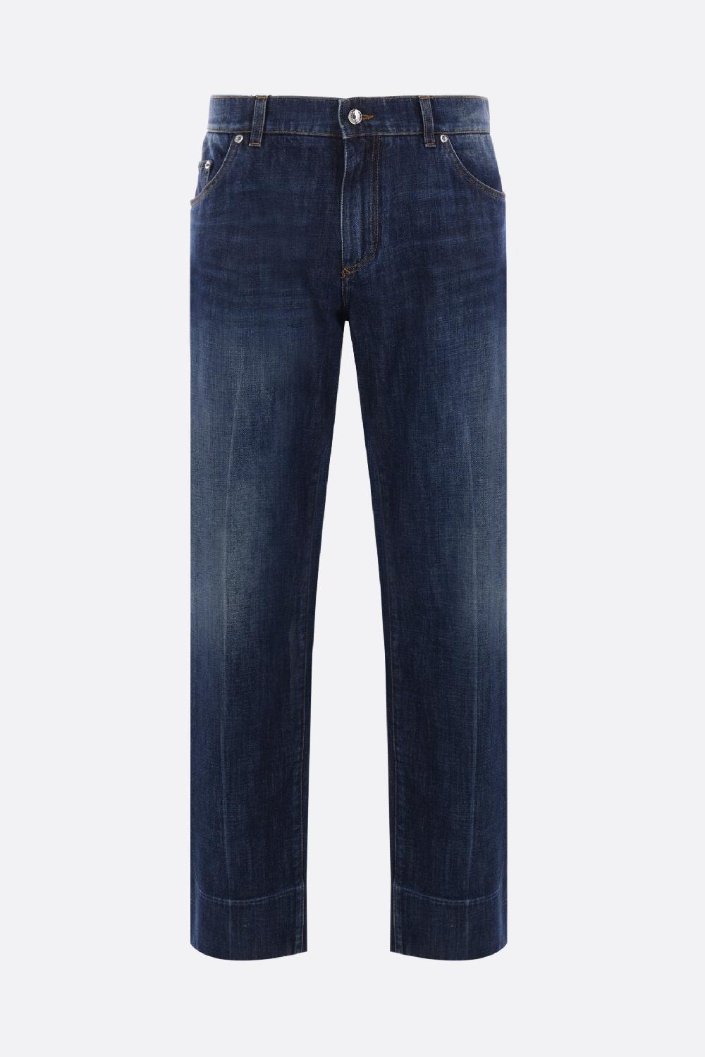 DOLCE & GABBANA jeans Classic in denim con placca logo