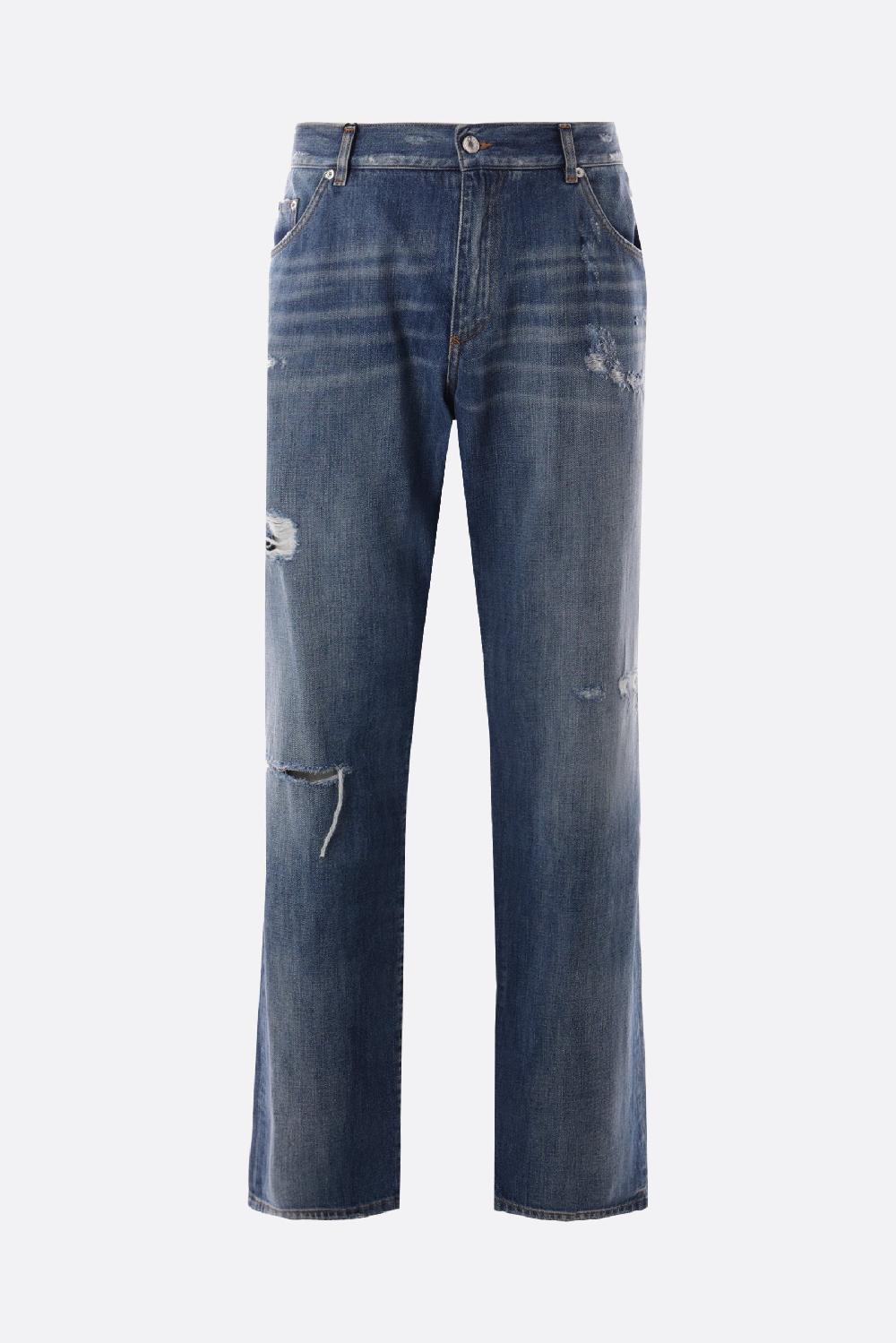 DOLCE & GABBANA jeans Classic in denim con placca logo