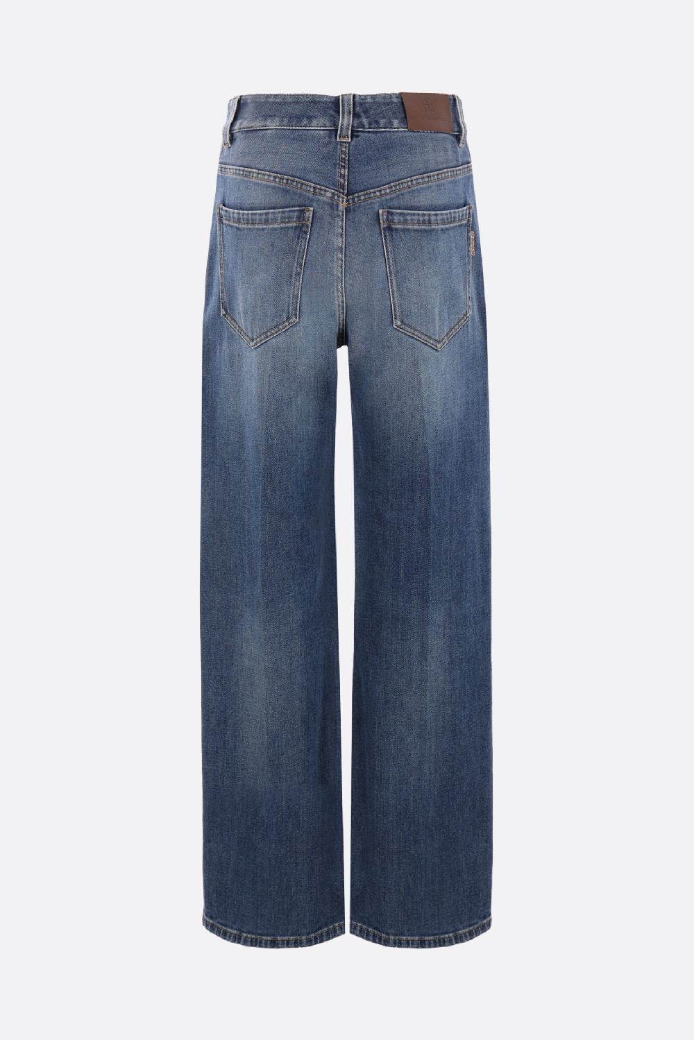 BRUNELLO CUCINELLI Jeans Loose In Denim Con Shiny Tab