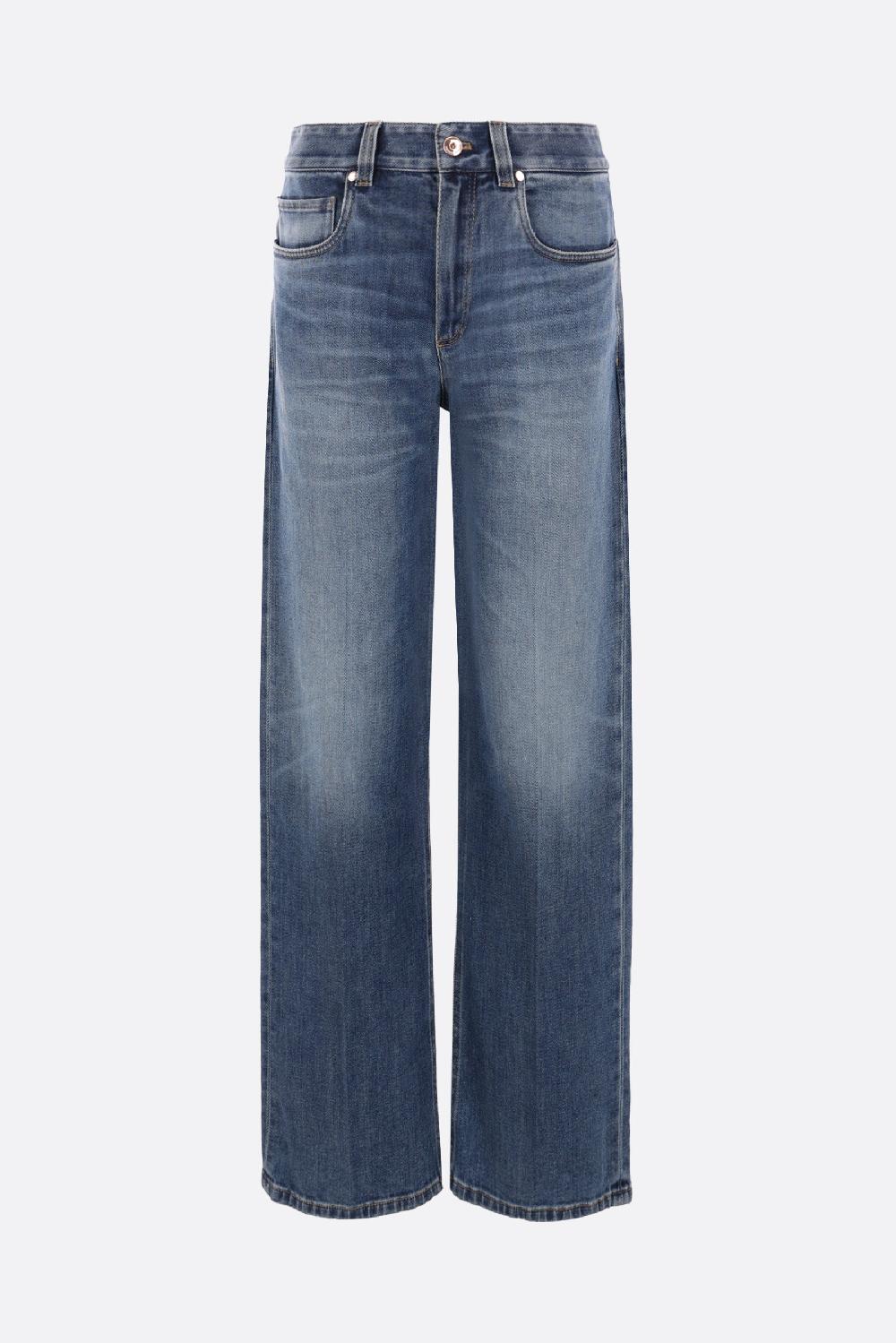 BRUNELLO CUCINELLI jeans Loose in denim con Shiny Tab