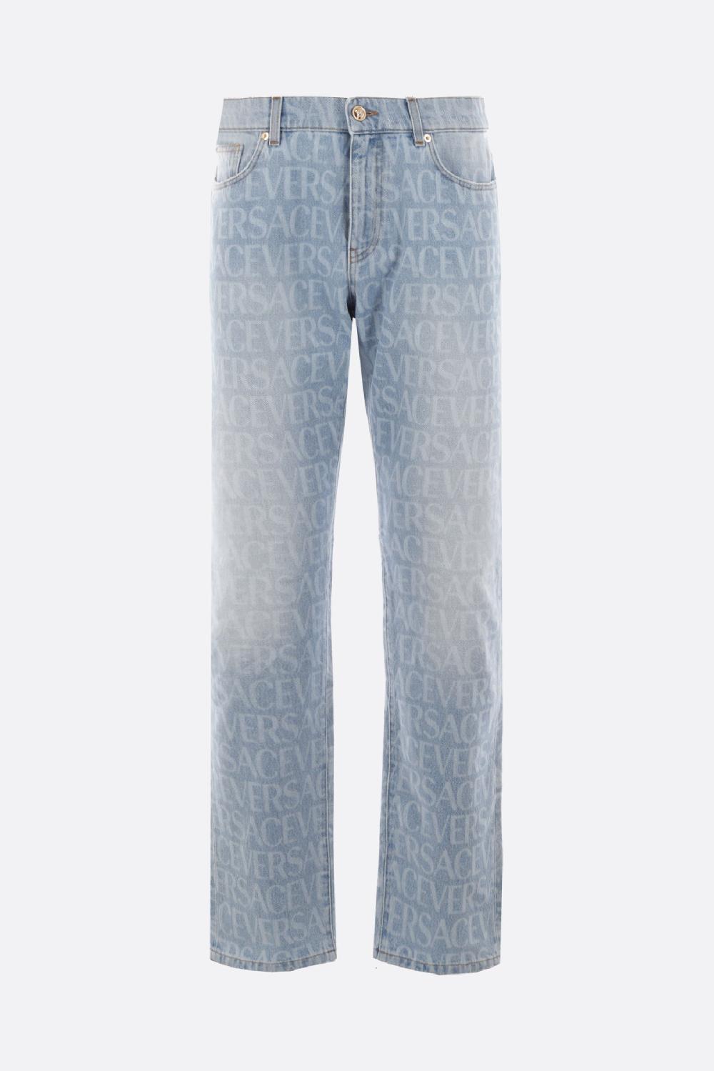 VERSACE jeans regular-fit Barocco Silhouette in denim