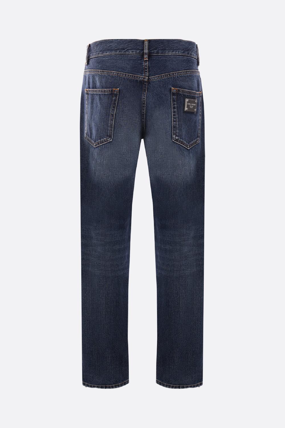 DOLCE & GABBANA Jeans Regular-fit In Denim Con Placca Logo