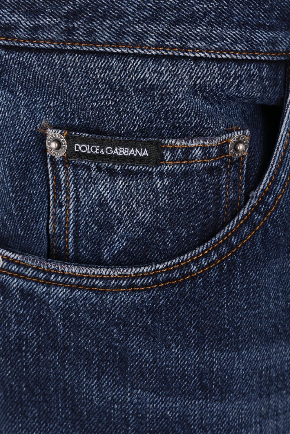 DOLCE & GABBANA Jeans Regular-fit In Denim Con Placca Logo
