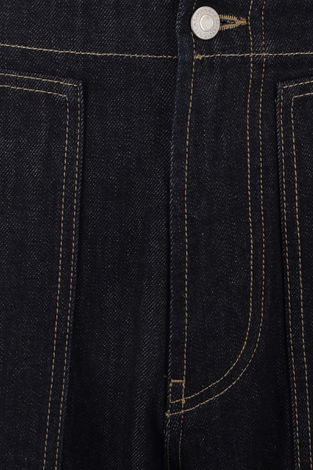 ALEXANDER McQUEEN Jeans Workwear A Gamba Dritta In Denim