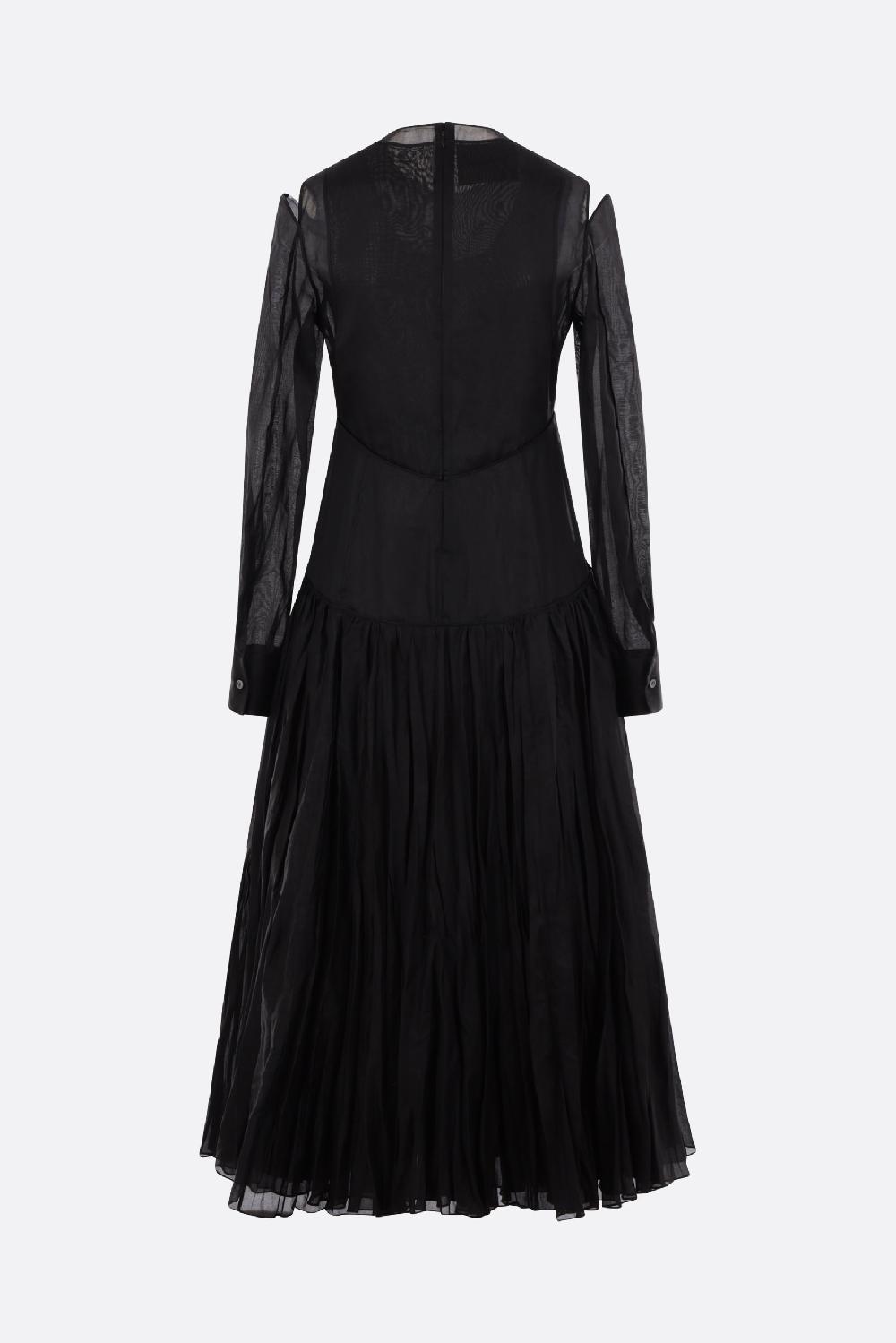 JIL SANDER Abito In Mussola Plissé