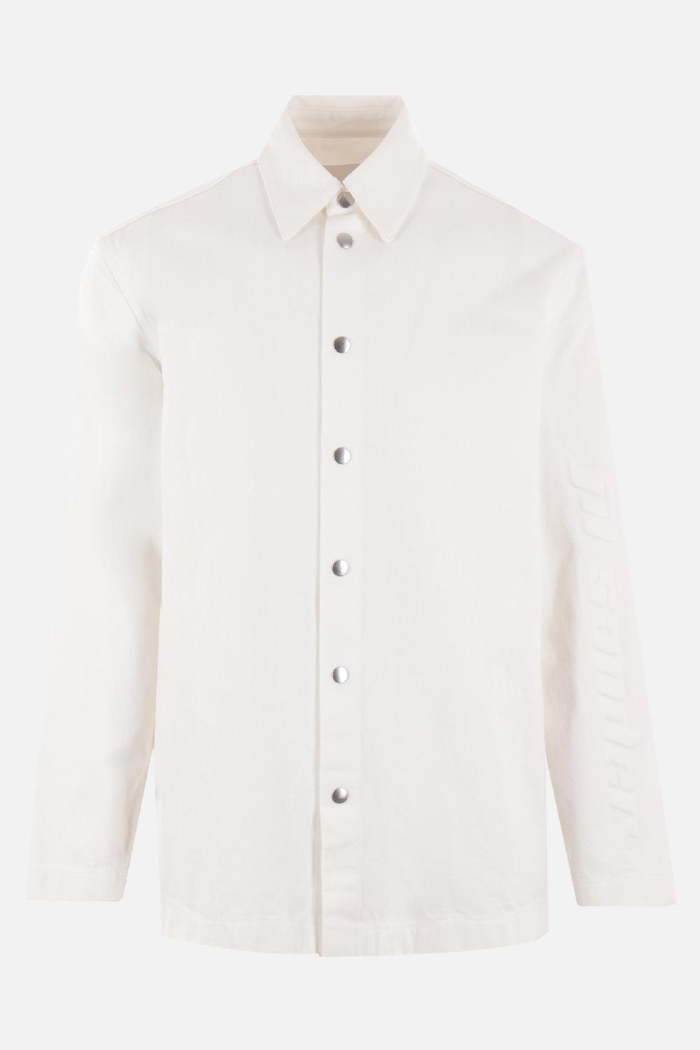 JIL SANDER giacca-camicia in denim con logo