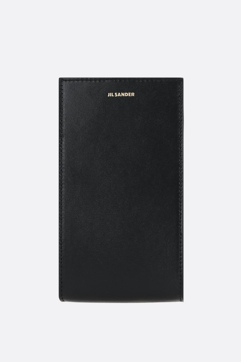 JIL SANDER porta smartphone Tangle in pelle liscia