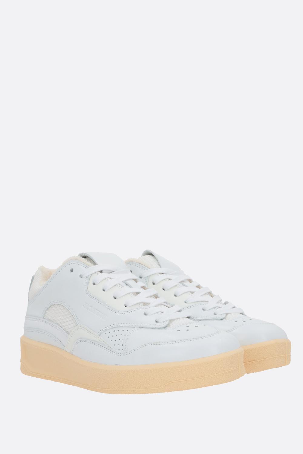 JIL SANDER Sneaker In Pelle Liscia E Mesh