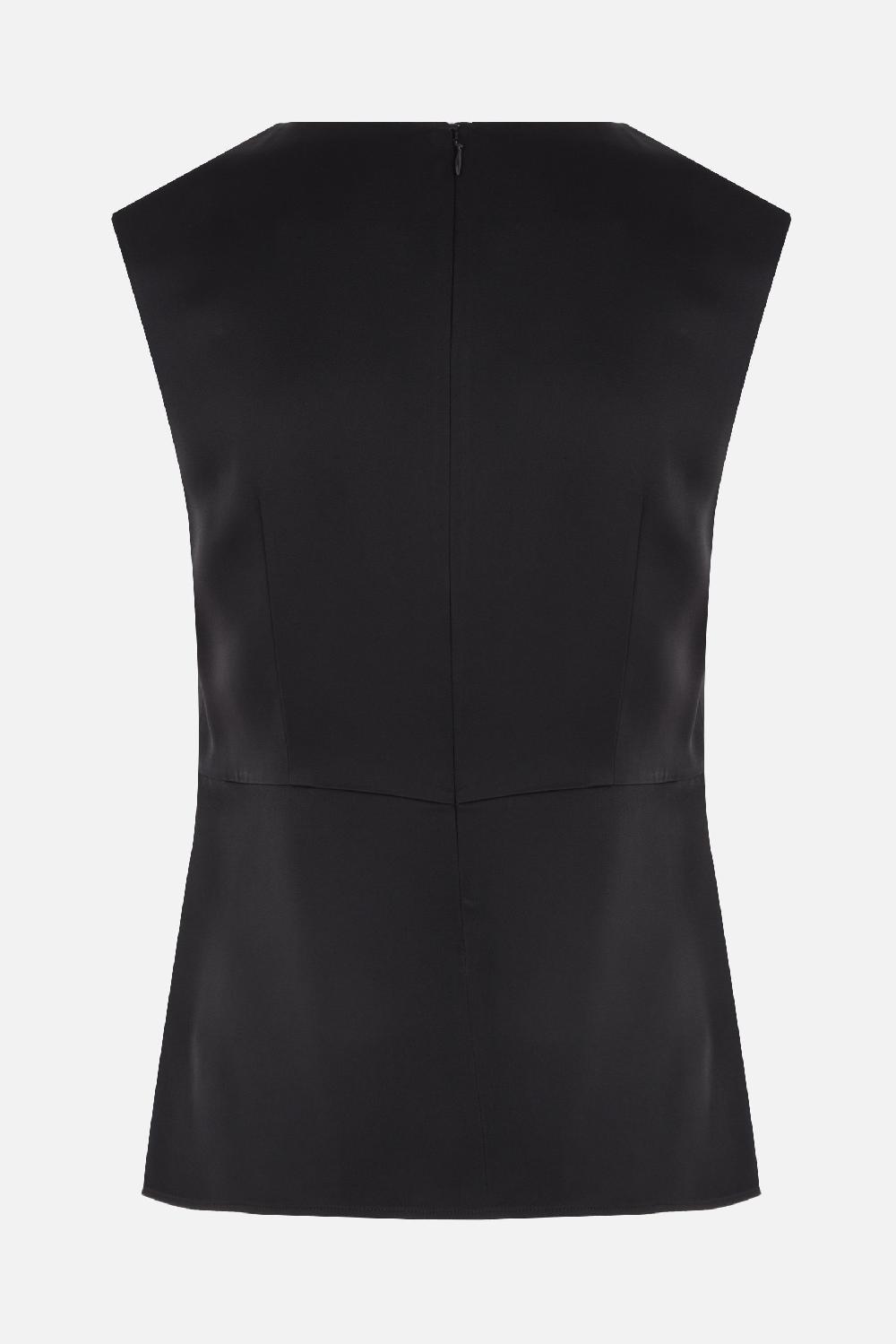 JIL SANDER Top Smanicato In Envers Satin