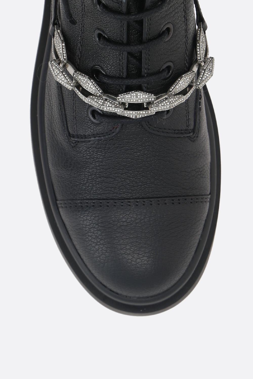 JIMMY CHOO Anfibio Nari In Pelle Martellata