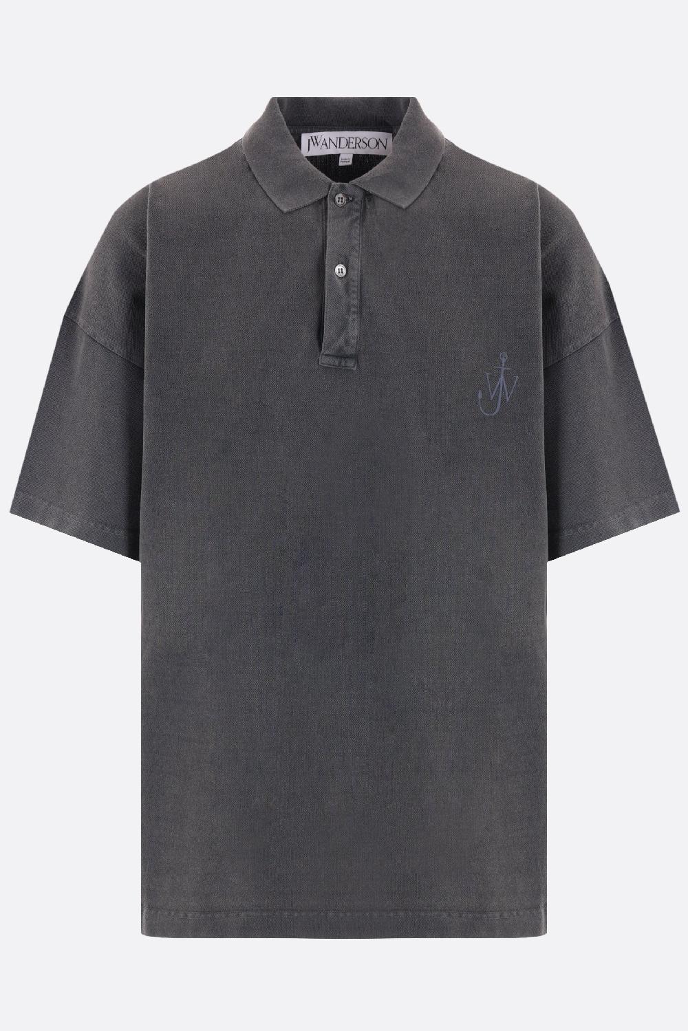 JW ANDERSON polo oversize in piquet ricamo logo