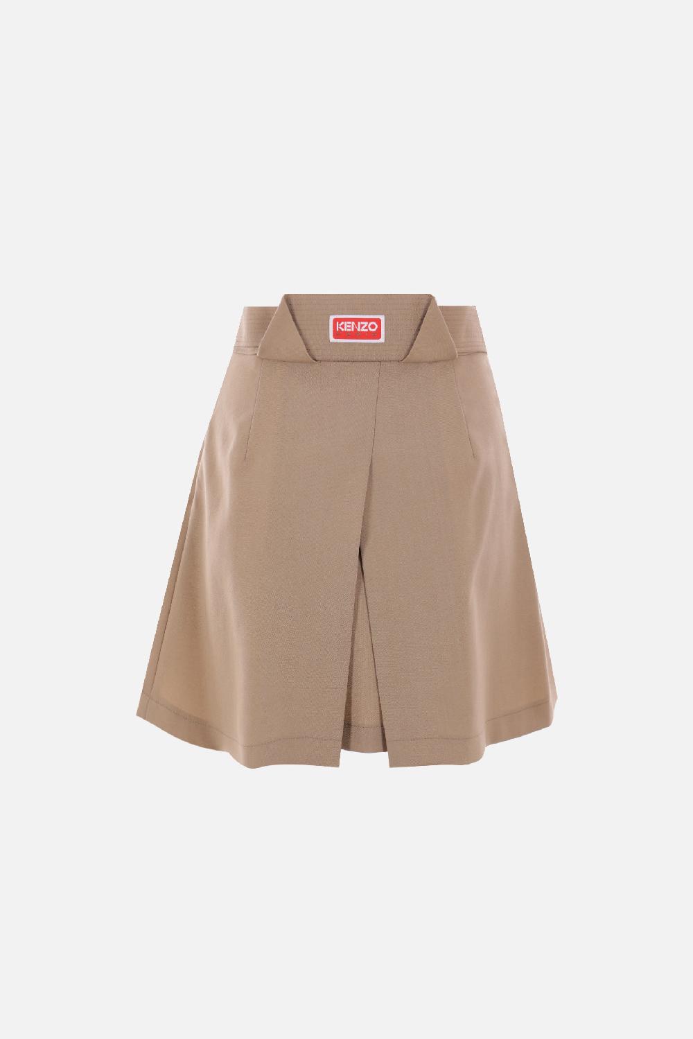 KENZO Minigonna Plissé In Lana