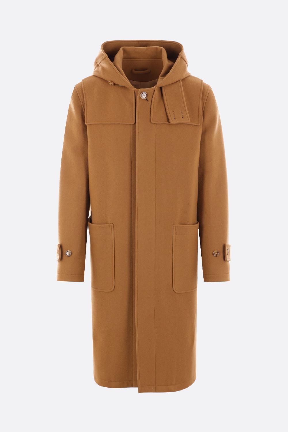 LARDINI Montgomery Con Cappuccio In Misto Lana