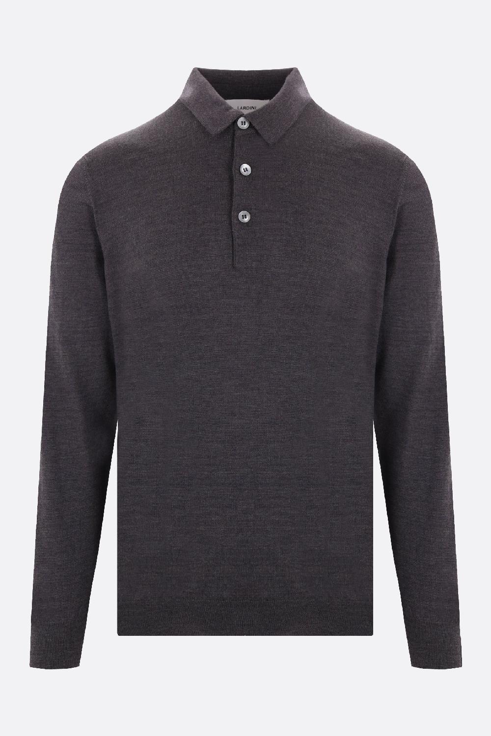 LARDINI pullover a polo in lana