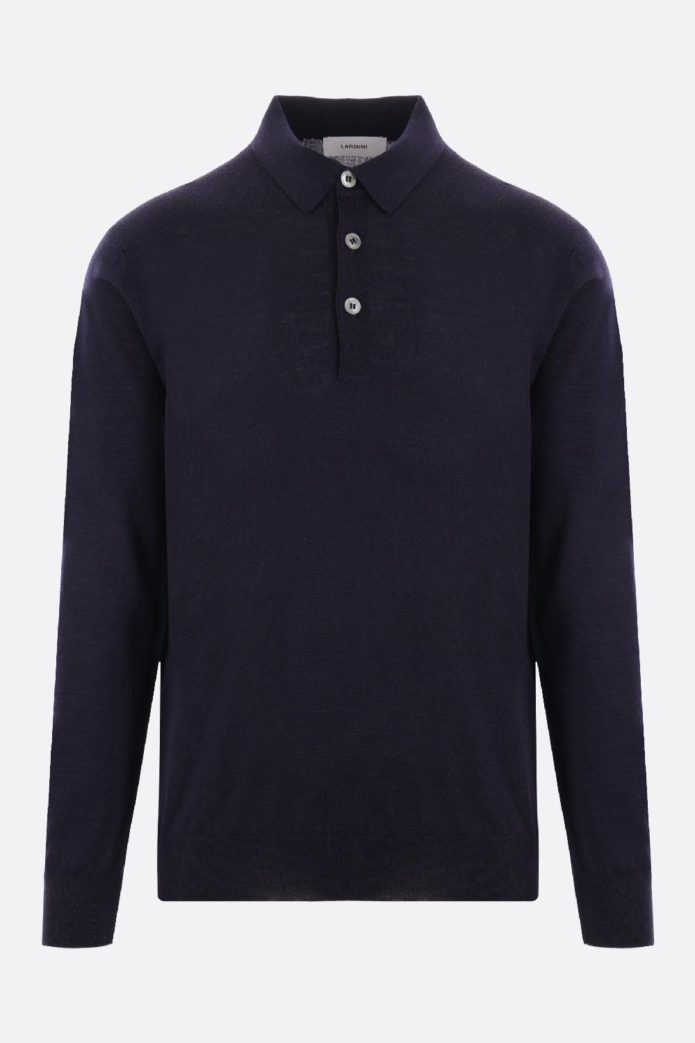 LARDINI pullover a polo in lana