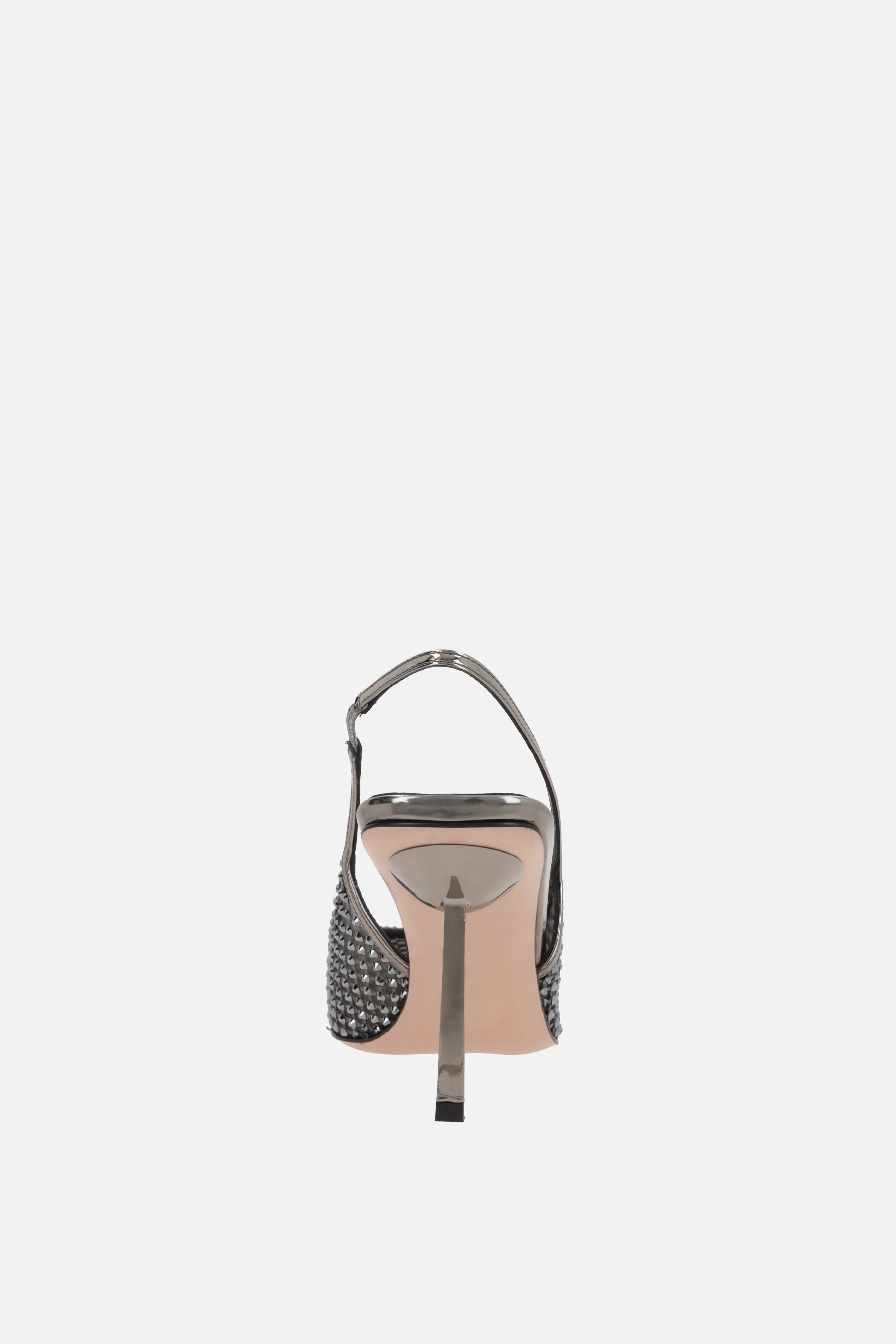 LE SILLA Slingback Gilda In Rete Con Cristalli