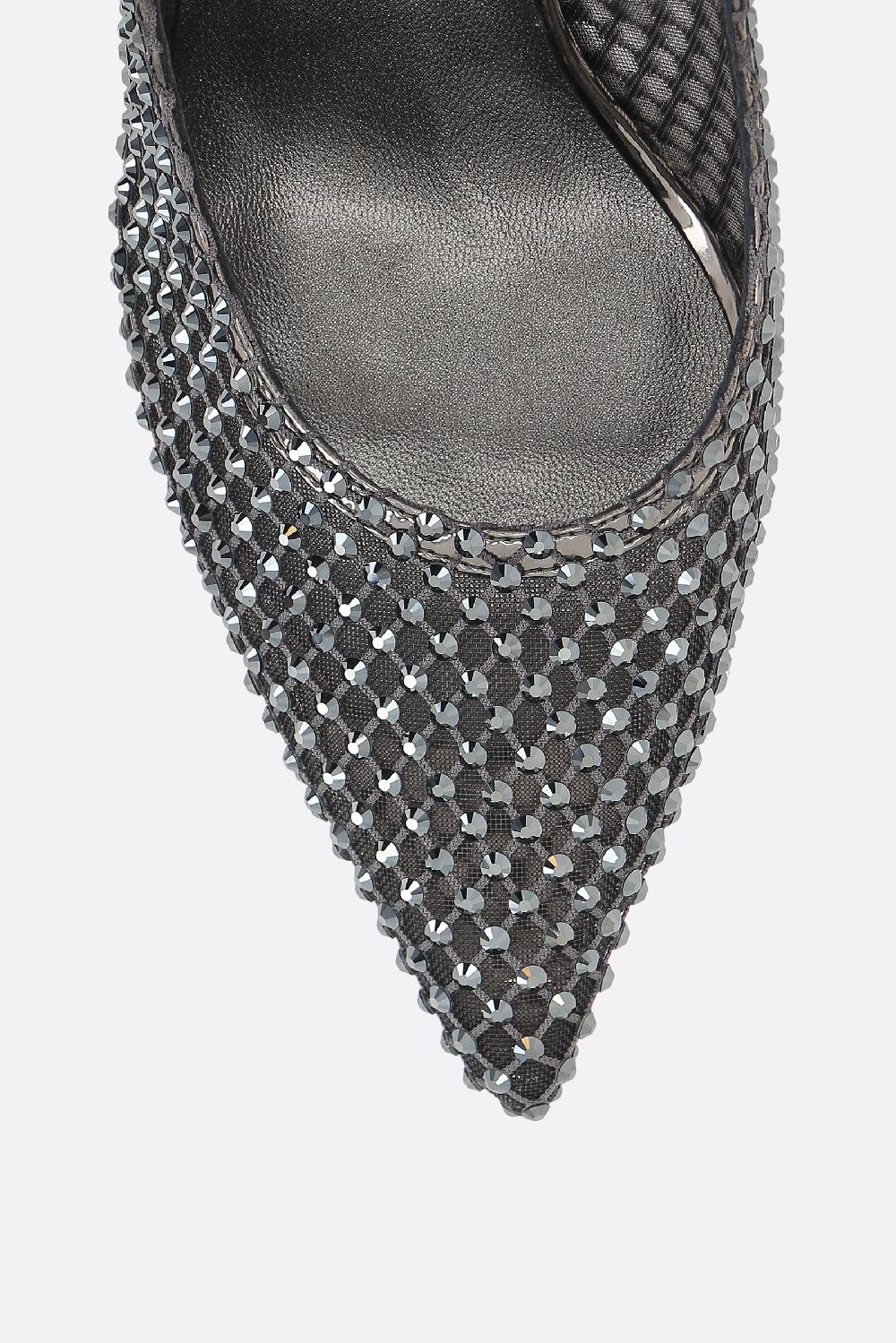 LE SILLA Slingback Gilda In Rete Con Cristalli