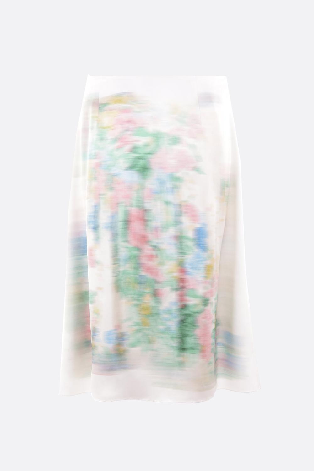 LOEWE Gonna In Raso Stampa Stroboscopica