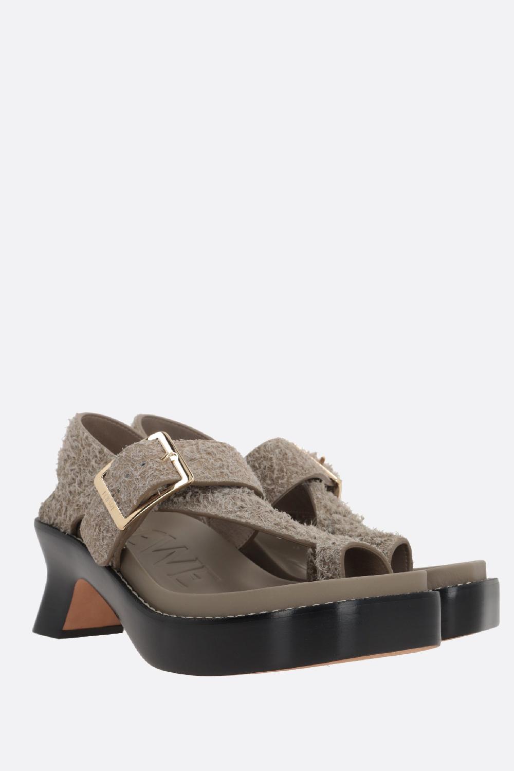 LOEWE Sandalo Infradito Ease In Suede Spazzolato