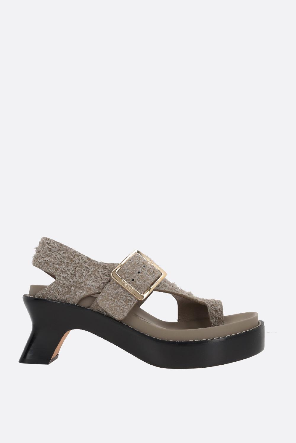 LOEWE sandalo infradito Ease in suede spazzolato