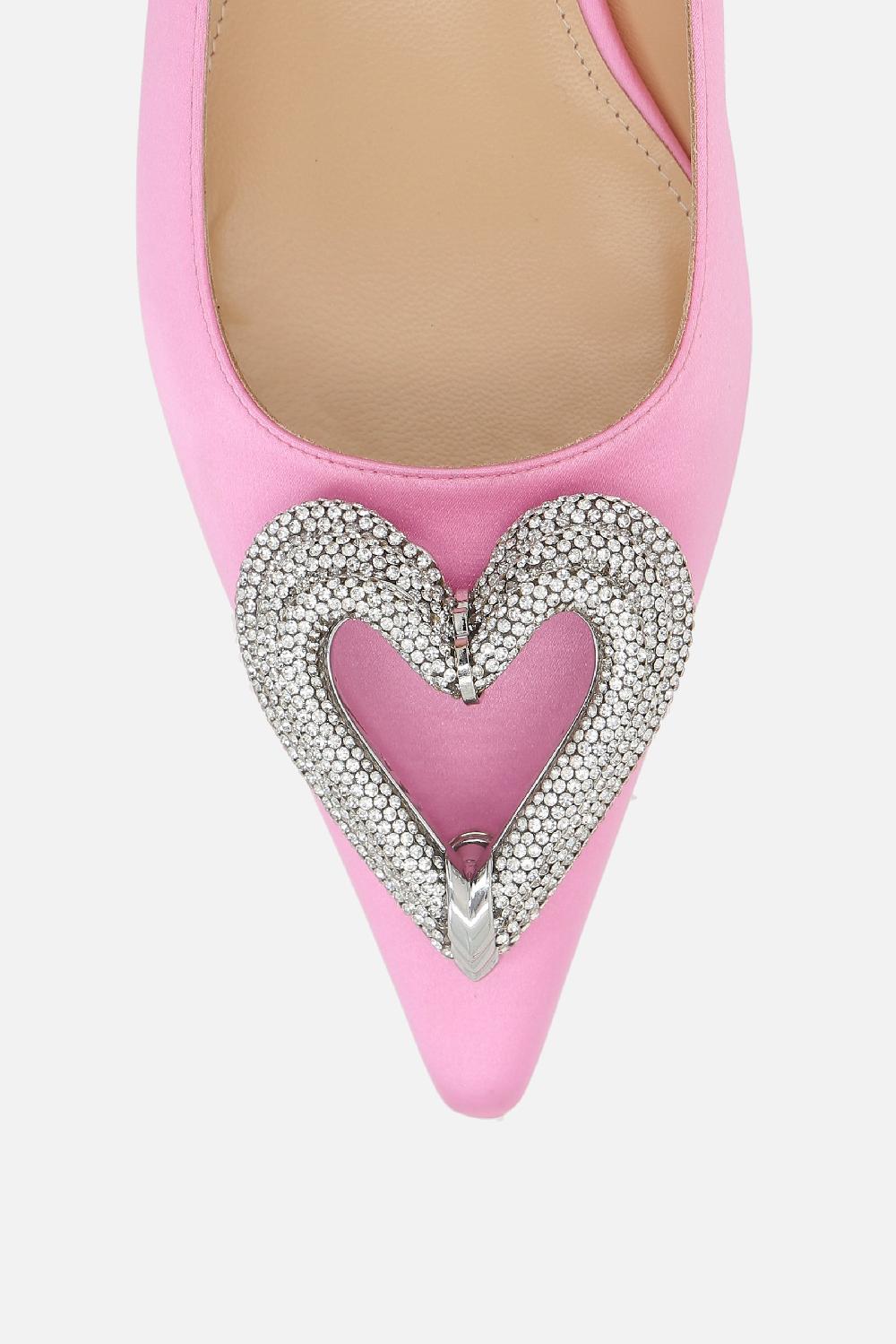 MACH & MACH Ballerina Triple Heart In Raso