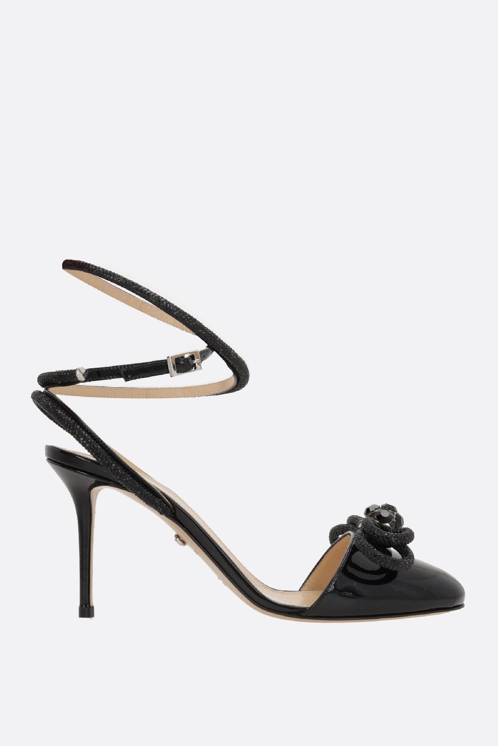 MACH & MACH sandalo Double Bow in vernice