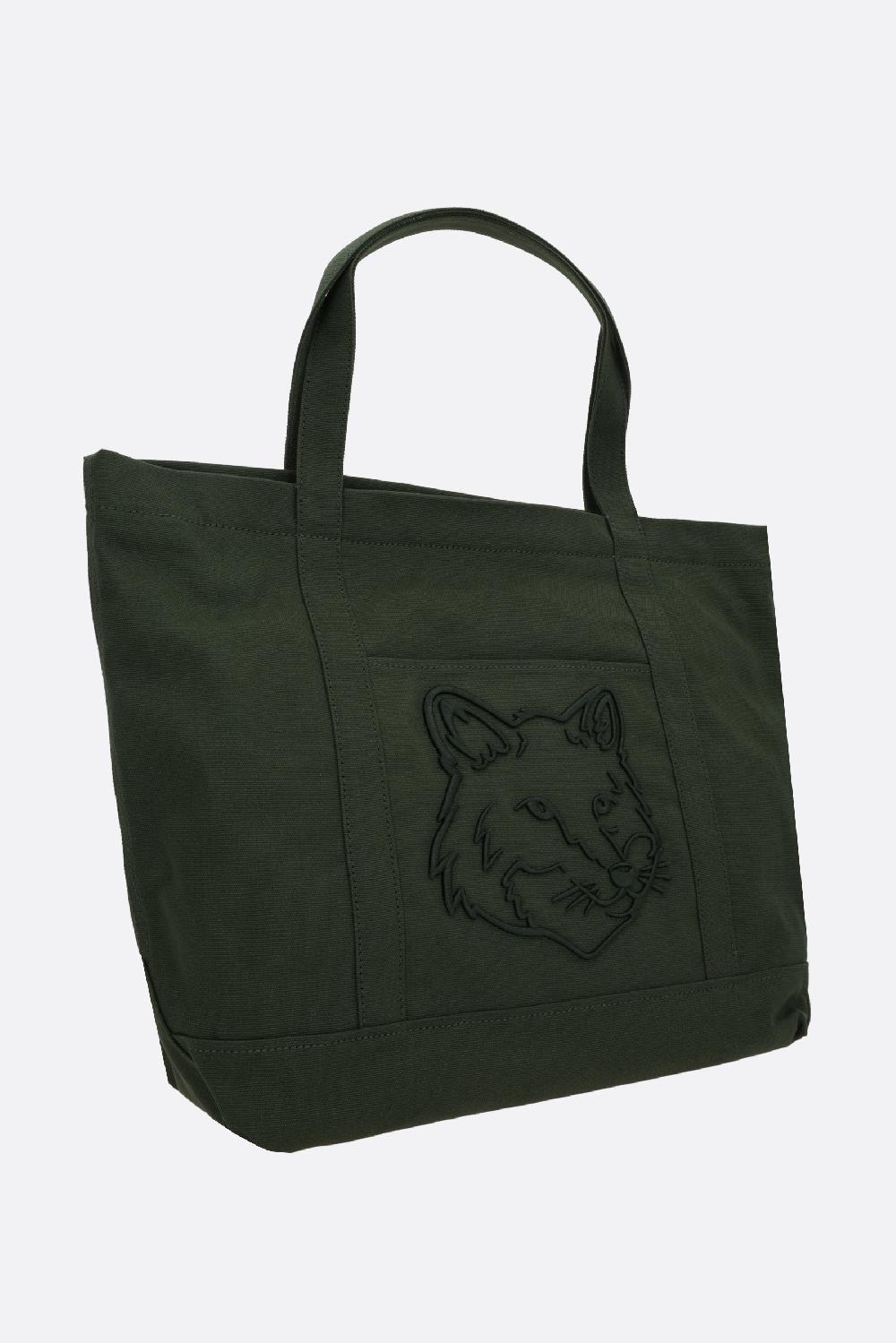 MAISON KITSUNÉ Borsa Tote Fox Head Large In Canvas