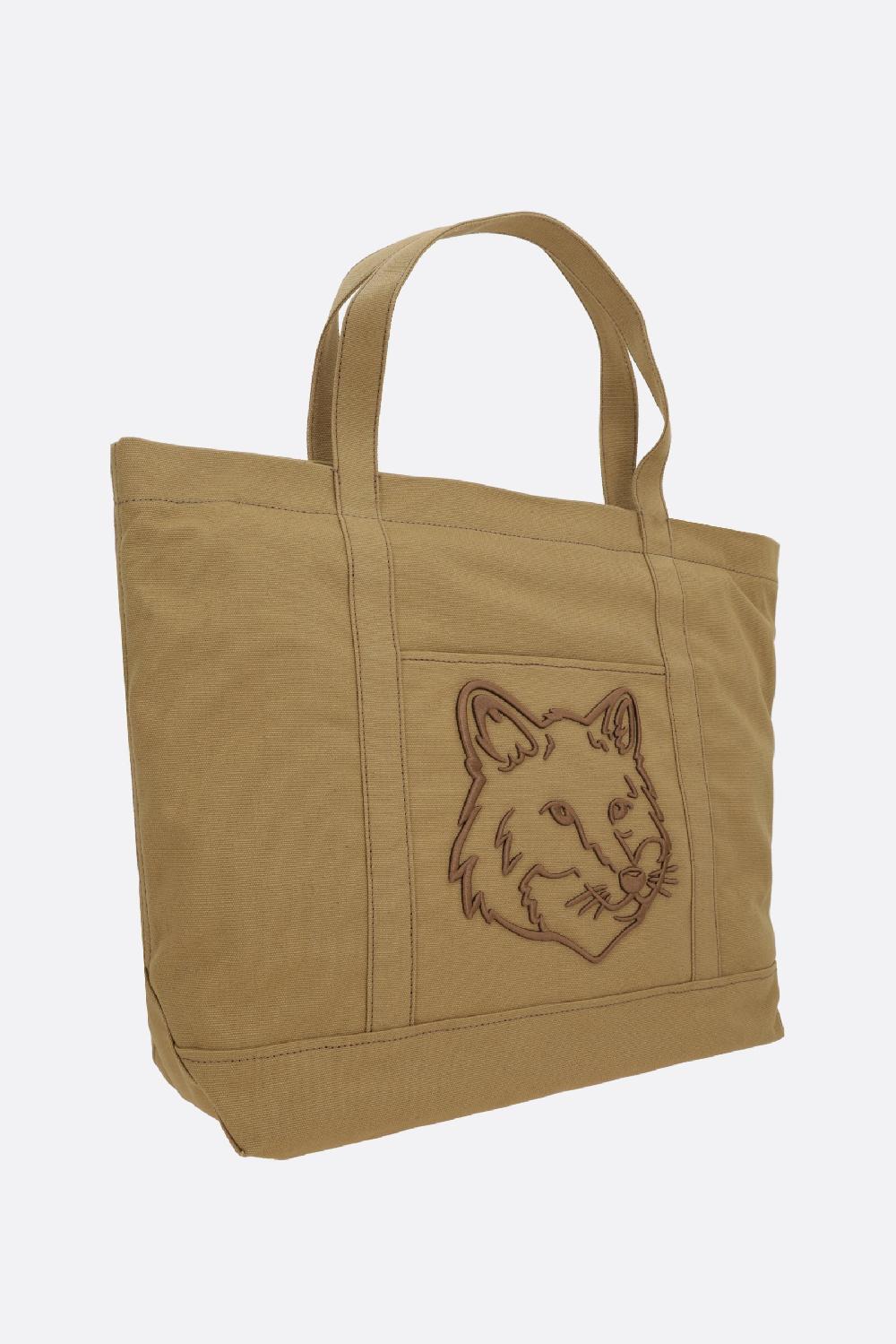 MAISON KITSUNÉ Borsa Tote Fox Head Large In Canvas