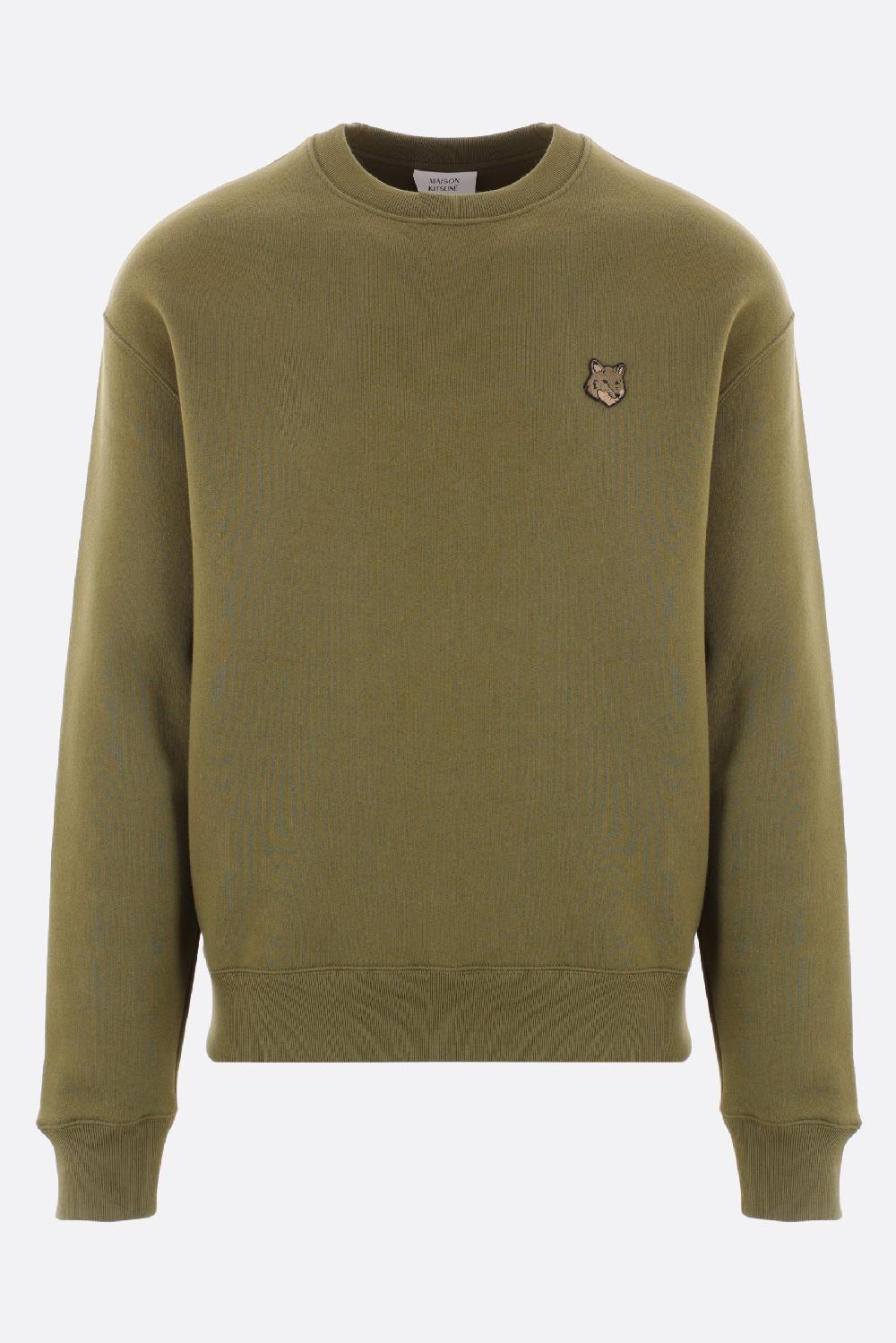 MAISON KITSUNÉ felpa in jersey patch Bold Fox Head
