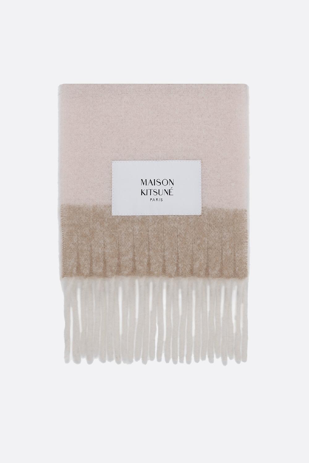 MAISON KITSUNÉ Sciarpa In Misto Alpaca A Righe