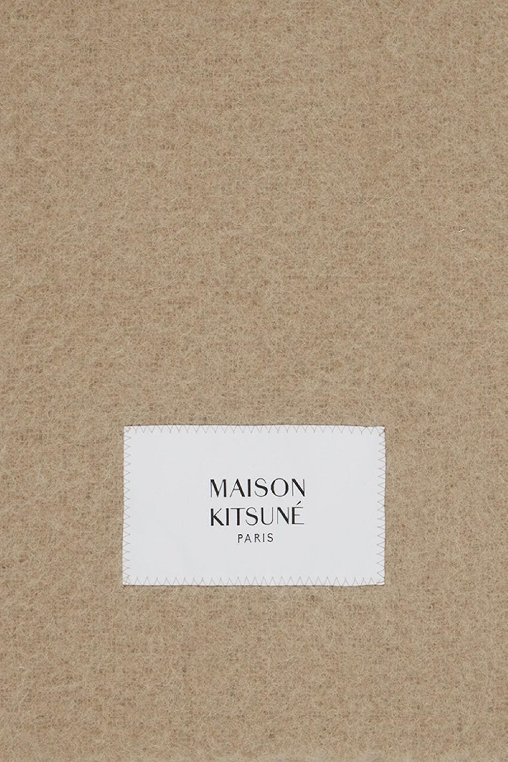MAISON KITSUNÉ Sciarpa In Misto Alpaca Patch Logo