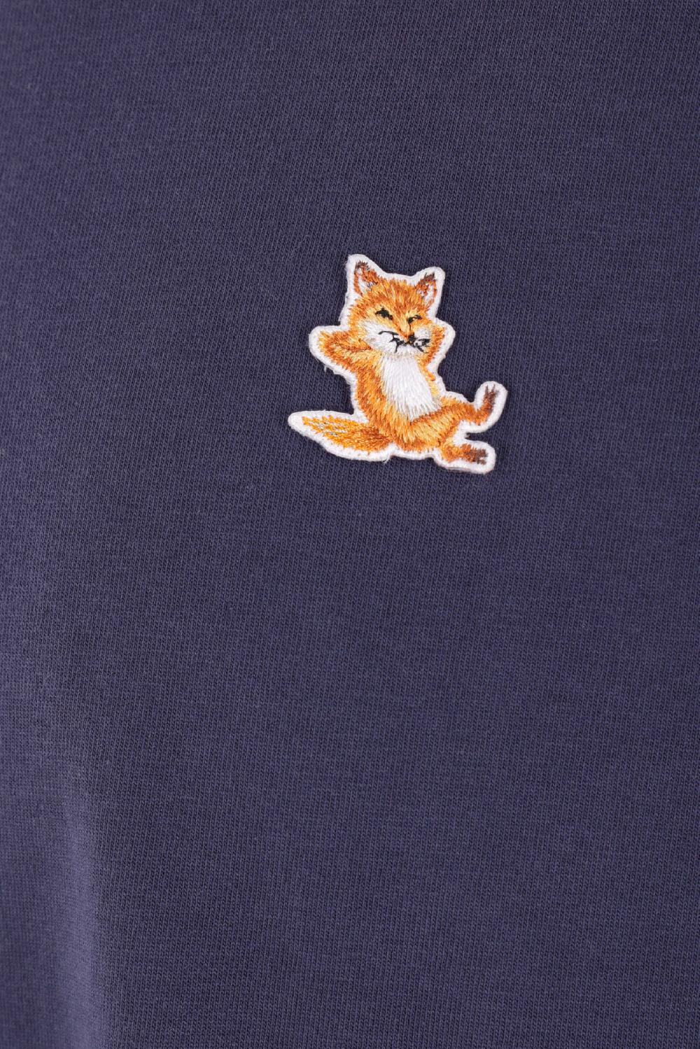 MAISON KITSUNÉ T-shirt In Cotone Patch Chillax Fox
