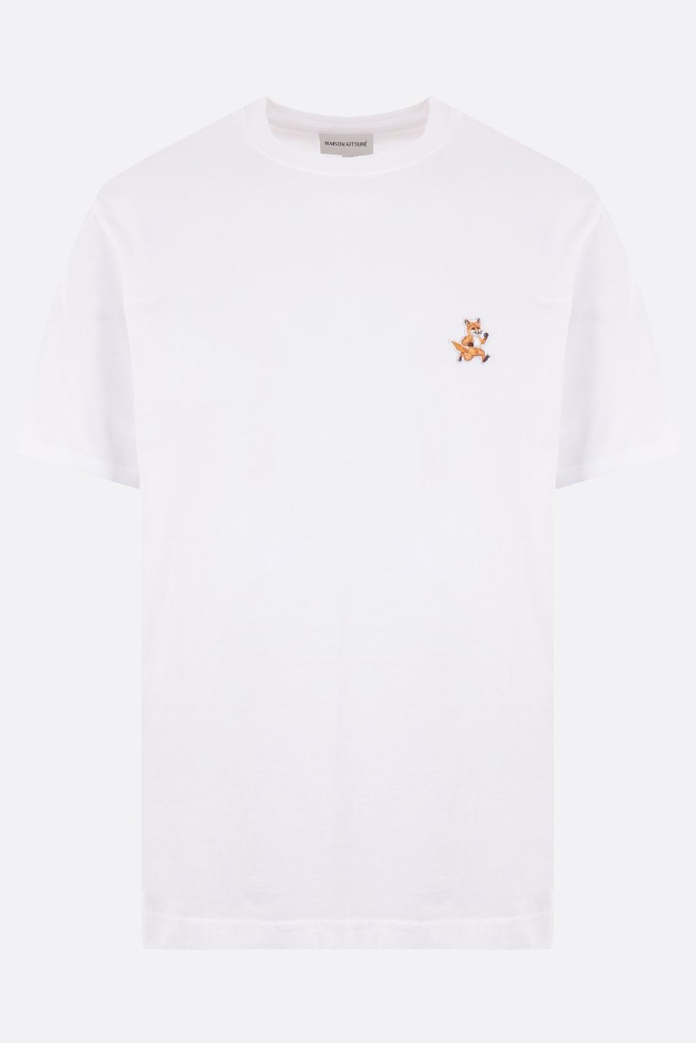 MAISON KITSUNÉ t-shirt in cotone patch Speedy Fox