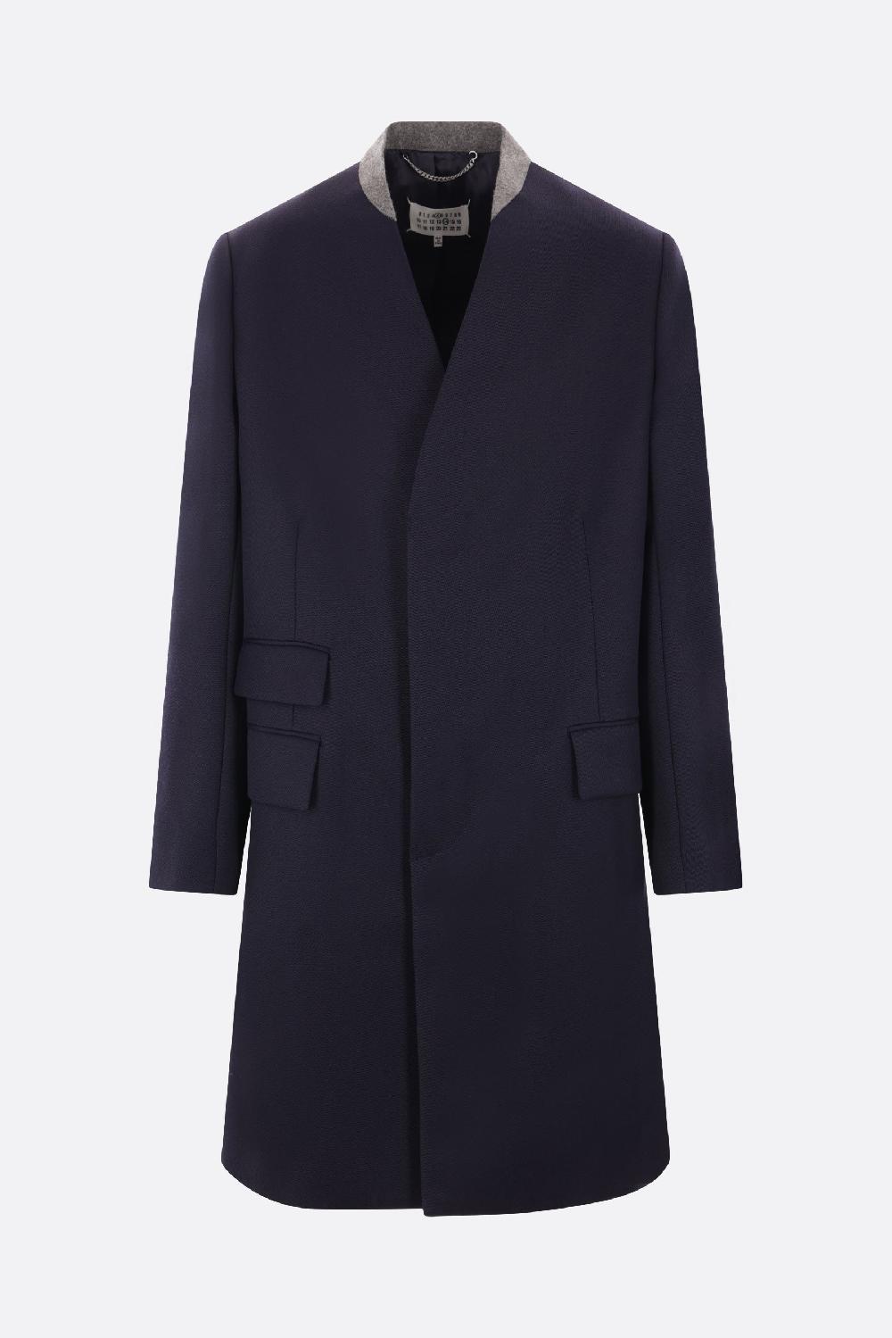 MAISON MARGIELA cappotto monpetto in lana cavalry
