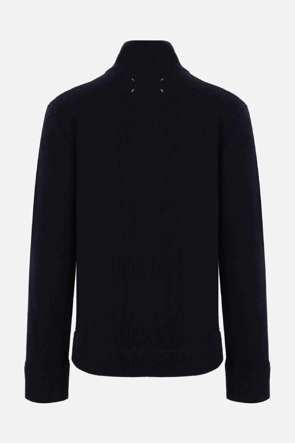 MAISON MARGIELA Cardigan Full-zip In Cotone E Lana