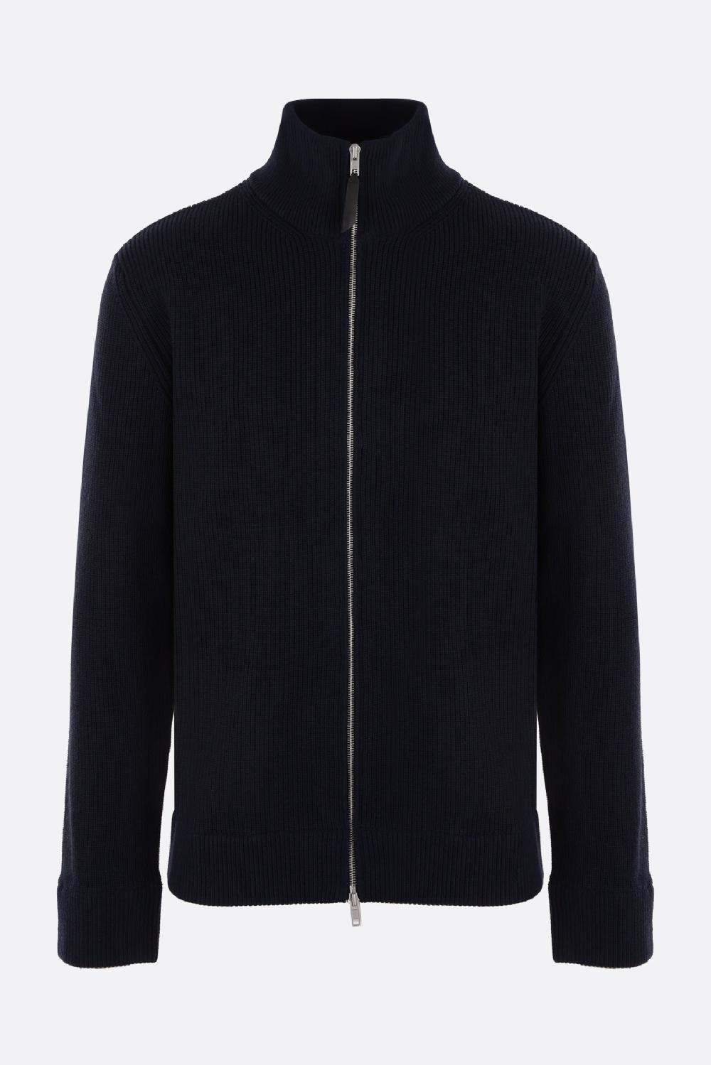 MAISON MARGIELA cardigan full-zip in cotone e lana