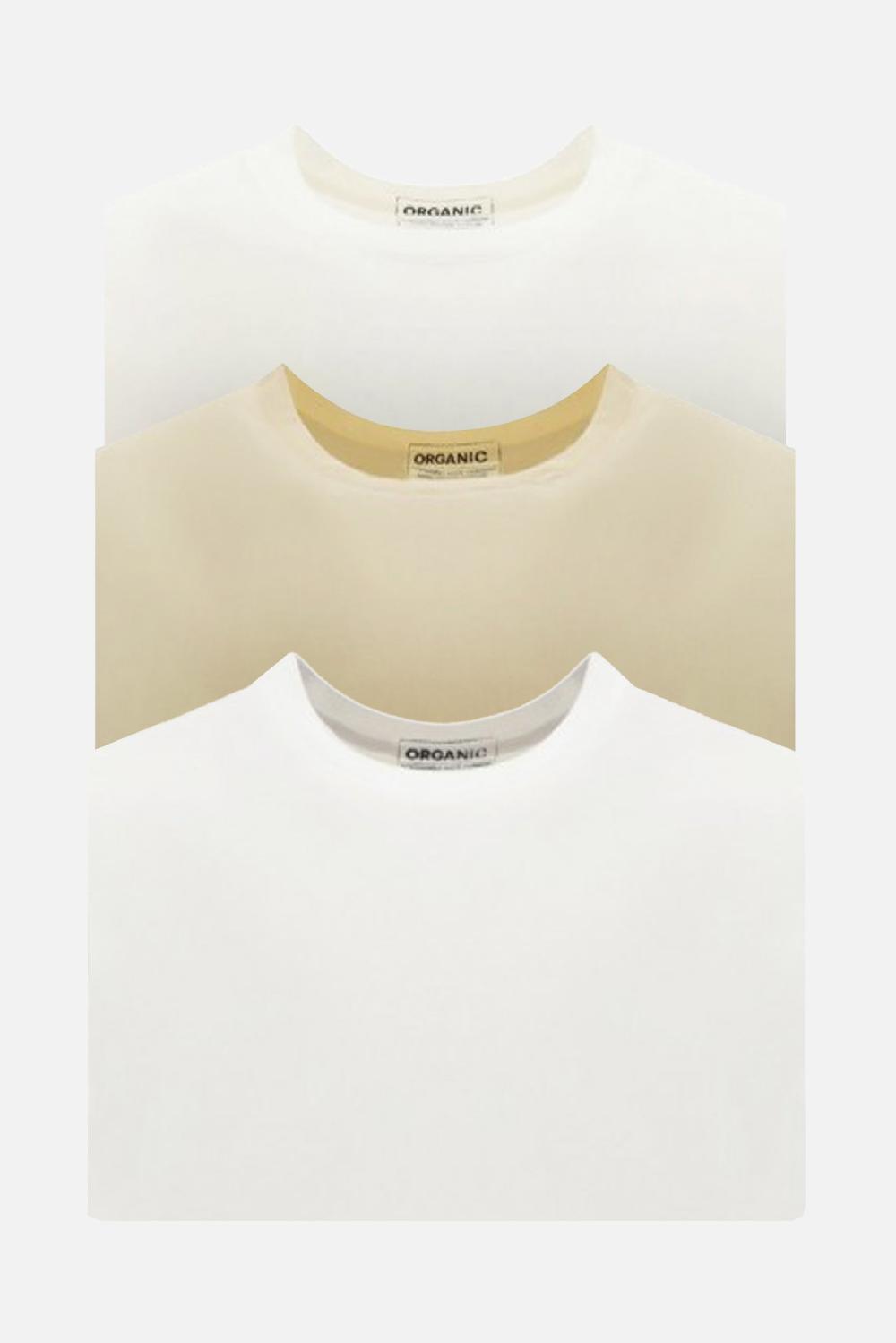 MAISON MARGIELA pack 3 t-shirt in cotone organico