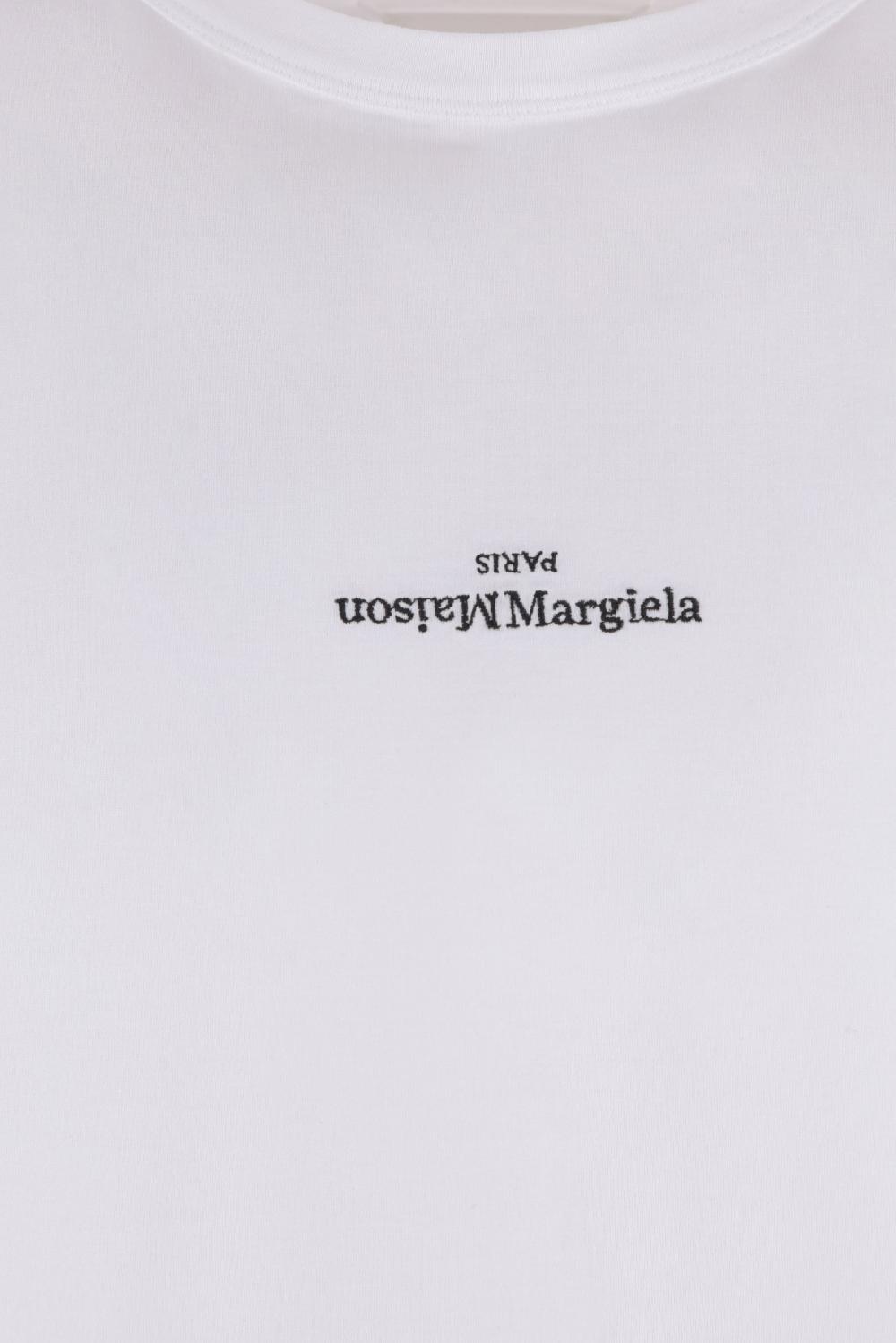 MAISON MARGIELA T-shirt In Cotone Ricamo Logo