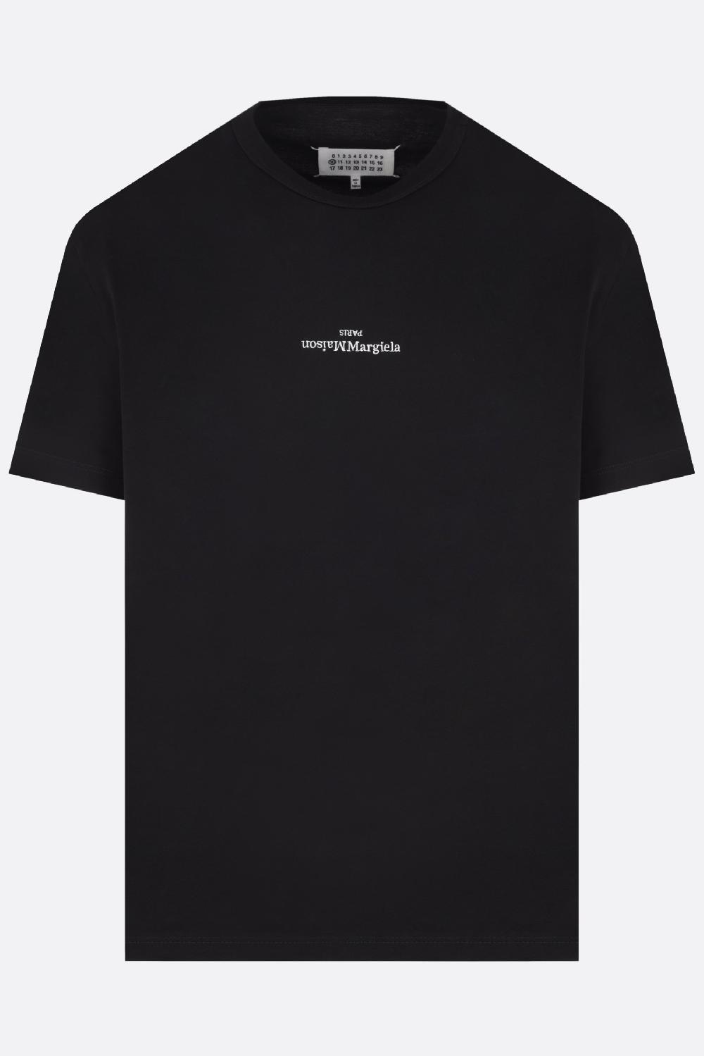 MAISON MARGIELA t-shirt in cotone ricamo logo