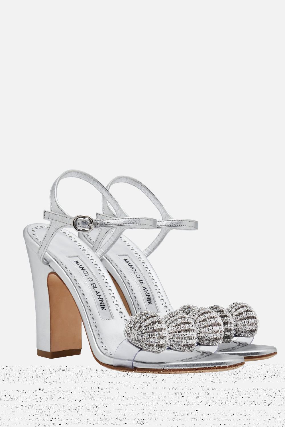 MANOLO BLAHNIK Sandalo Elhob In Nappa Laminata