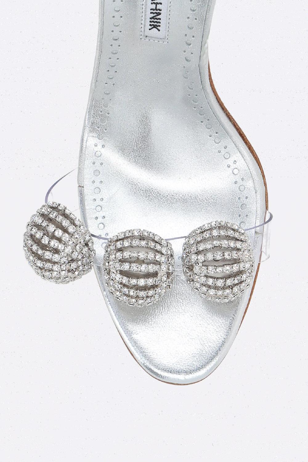 MANOLO BLAHNIK Sandalo Elhob In Nappa Laminata