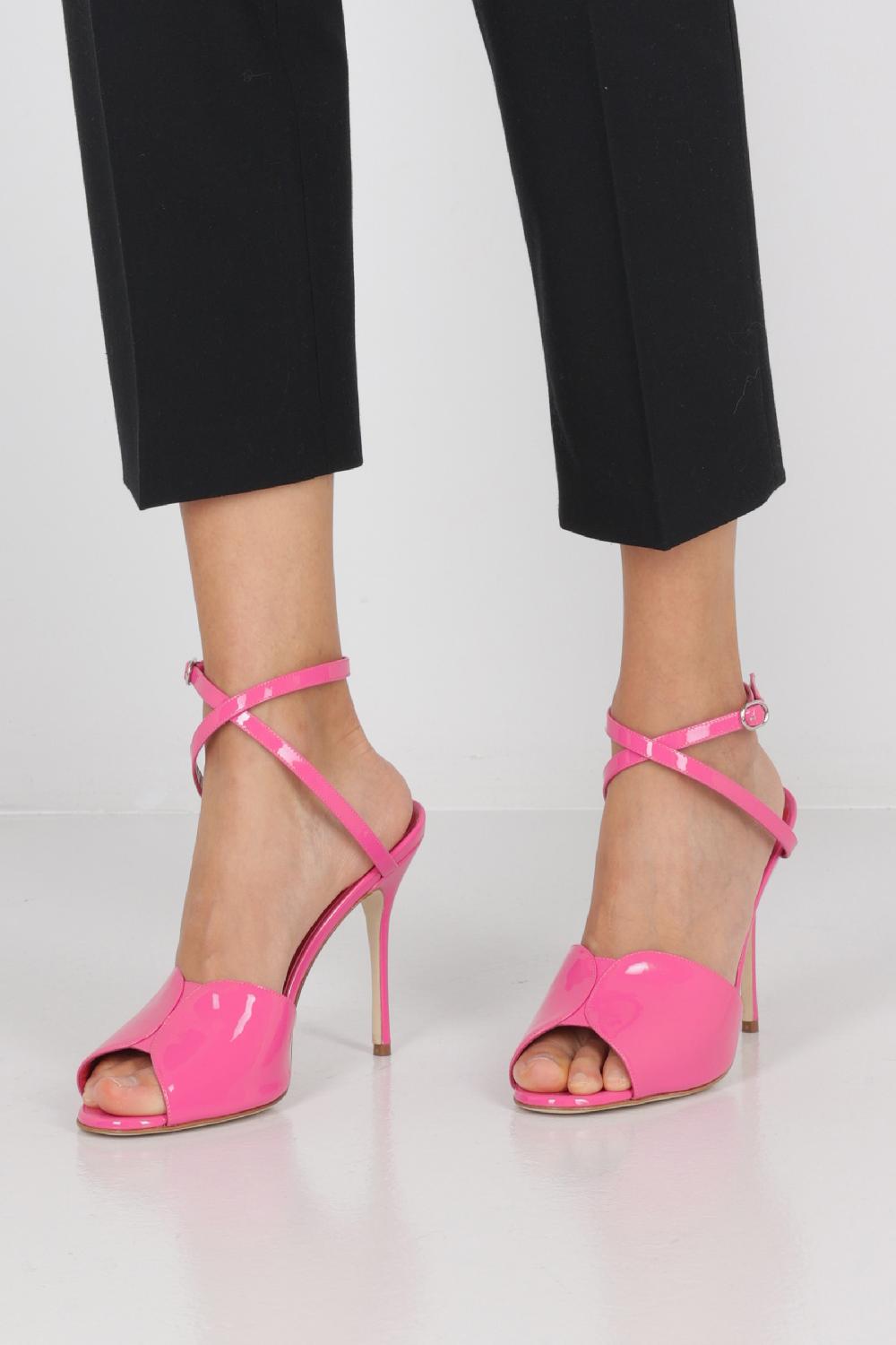 MANOLO BLAHNIK Sandalo Hourani In Vernice