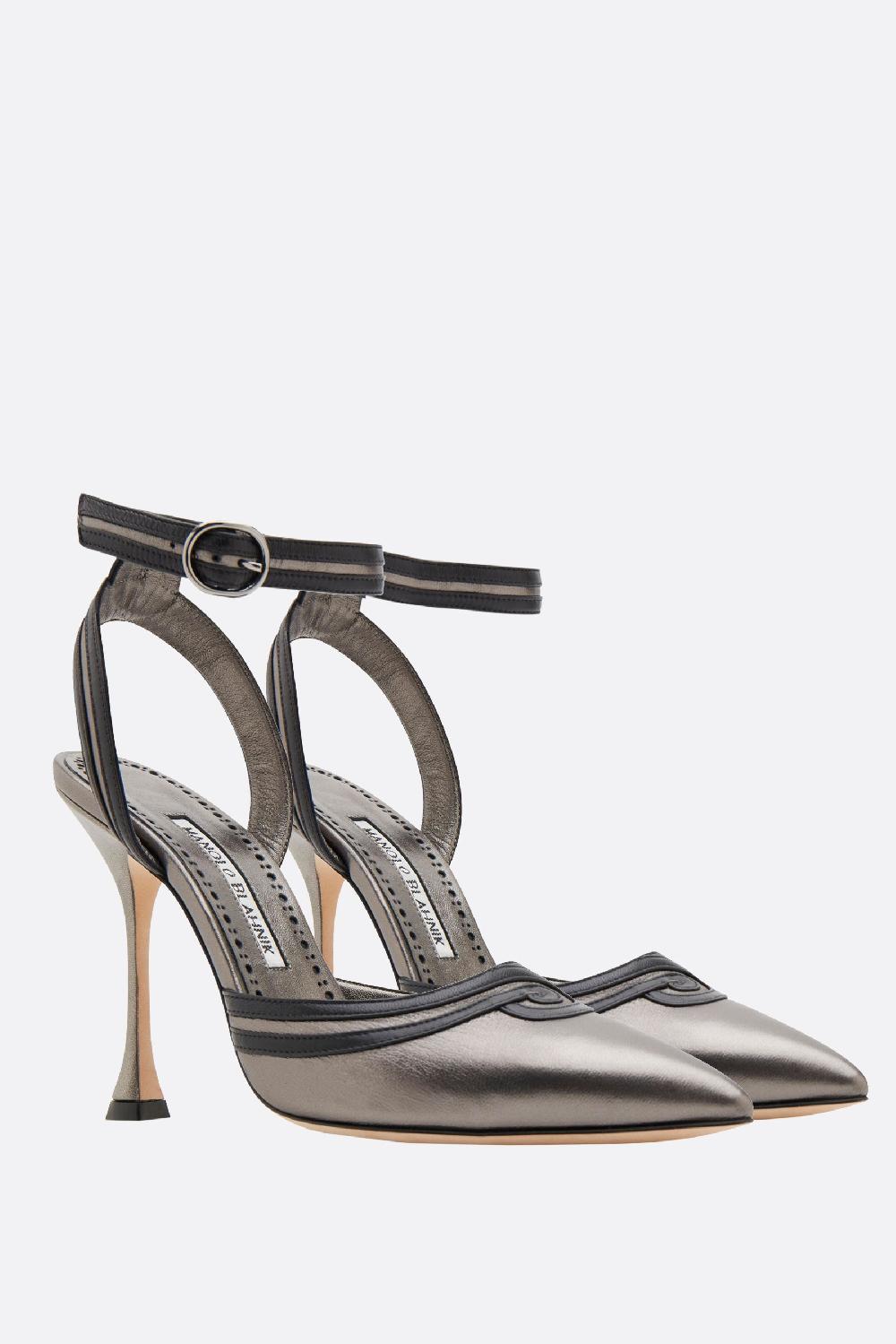 MANOLO BLAHNIK Slingback Chonga In Nappa Laminata