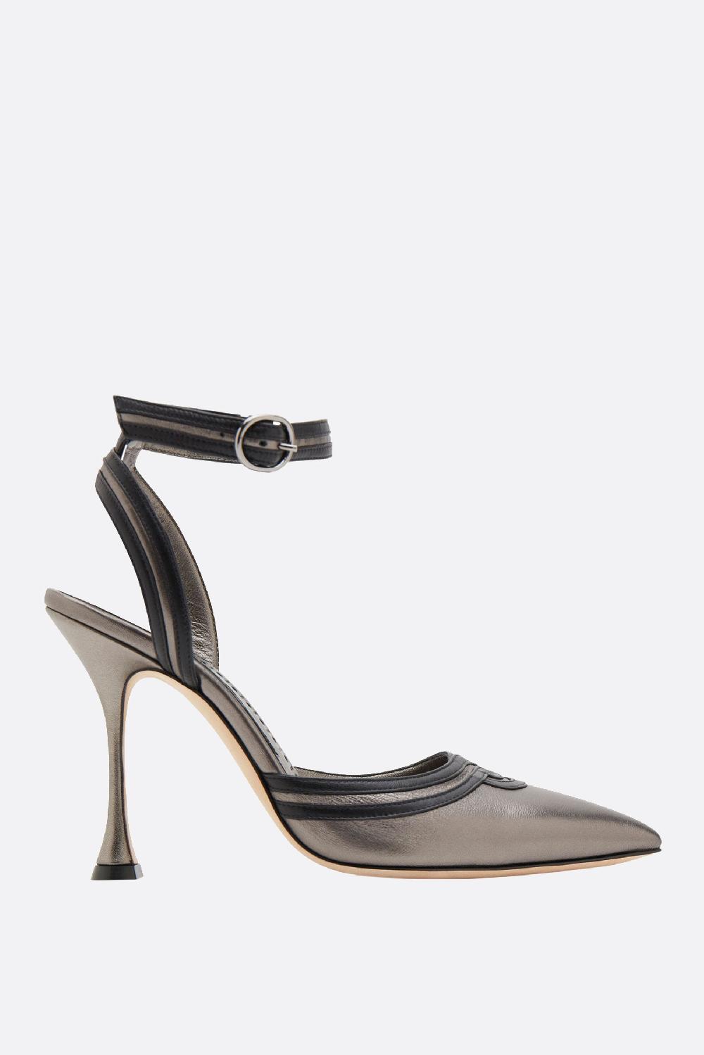 MANOLO BLAHNIK slingback Chonga in nappa laminata