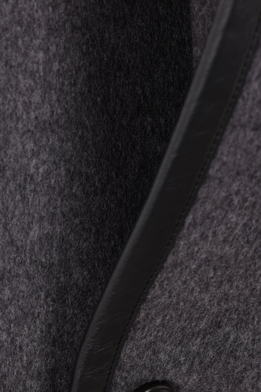 BOTTEGA VENETA Mantella In Lana Con Profili In Nappa