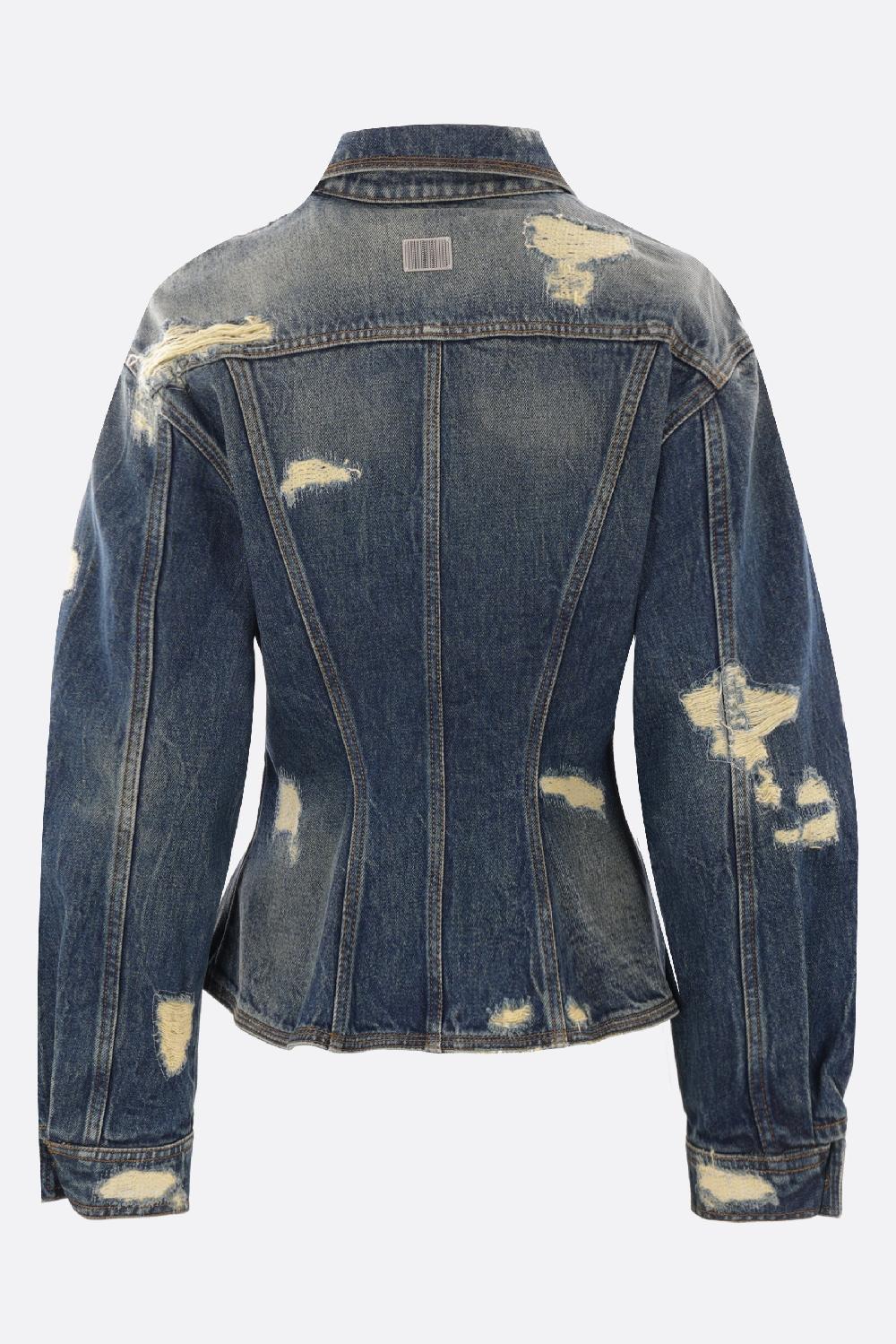 MARC JACOBS Giacca In Denim Effetto Sdrucito
