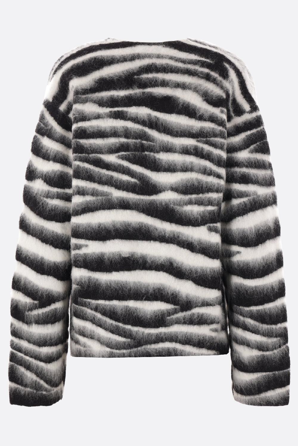 MARC JACOBS Pullover In Misto Lana Stampa Zebra