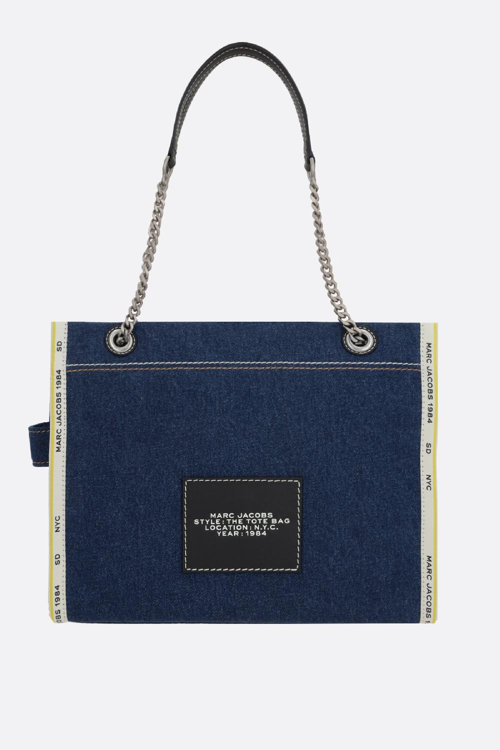 MARC JACOBS The Denim Chain Medium Tote Bag