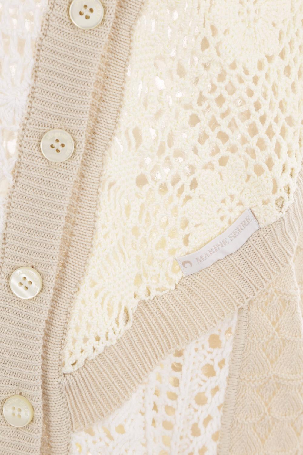 MARINE SERRE Abito Smanicato In Crochet Rigenerato