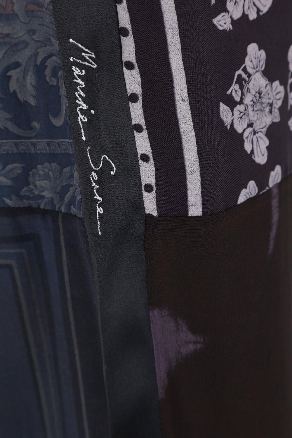 MARINE SERRE Pantalone Pajama In Seta Rigenerata